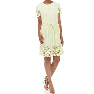 NWTD French Connection Size 0 Santoline Jersey Dress Yellow MSRP $98